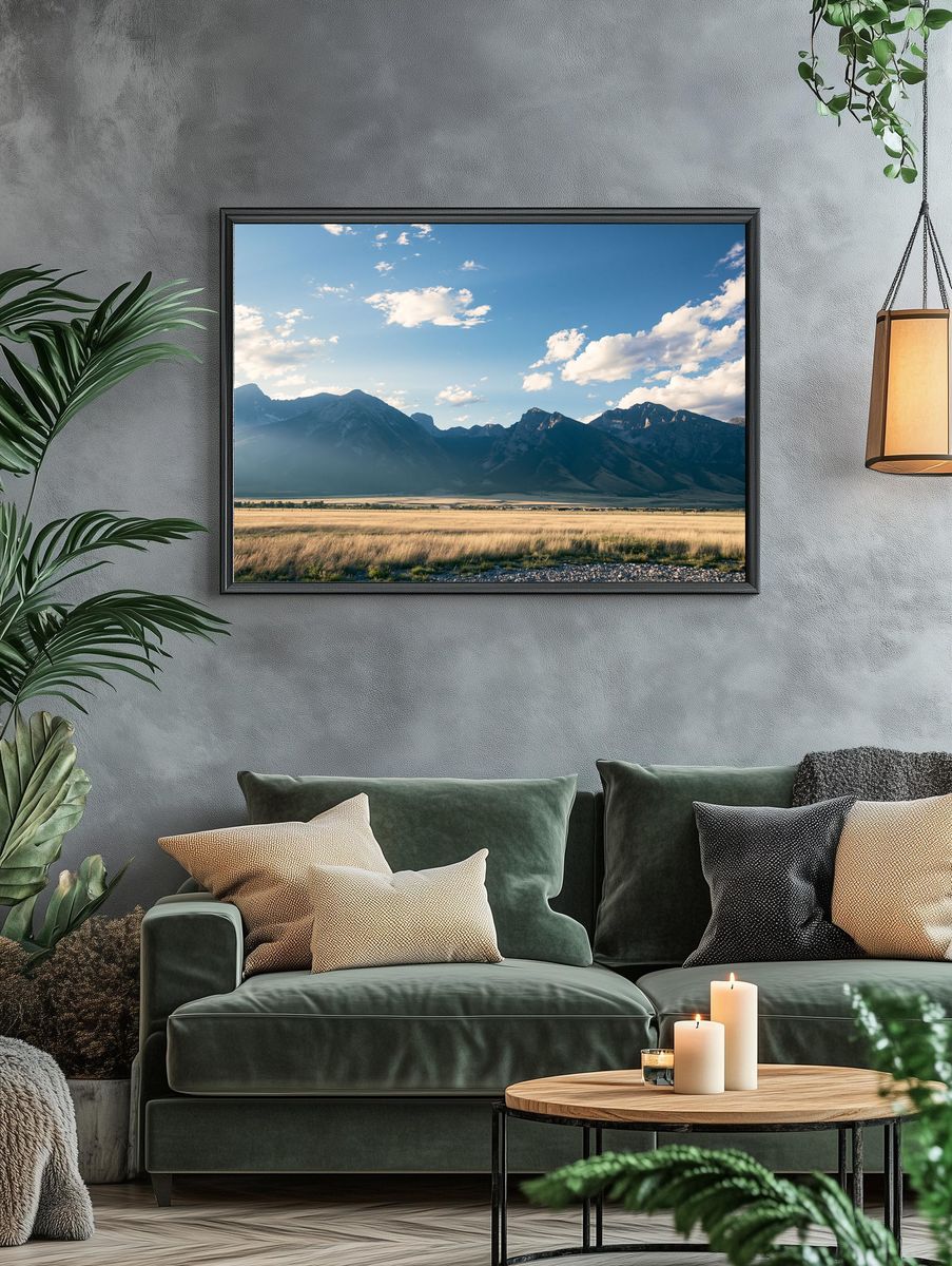 Mountain Meadow Sky Print. — room view 4