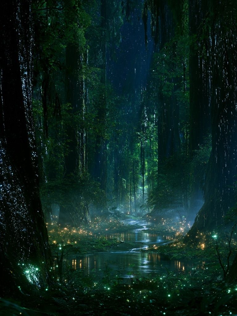Enchanted Forest Glow Poster. poster — nature art