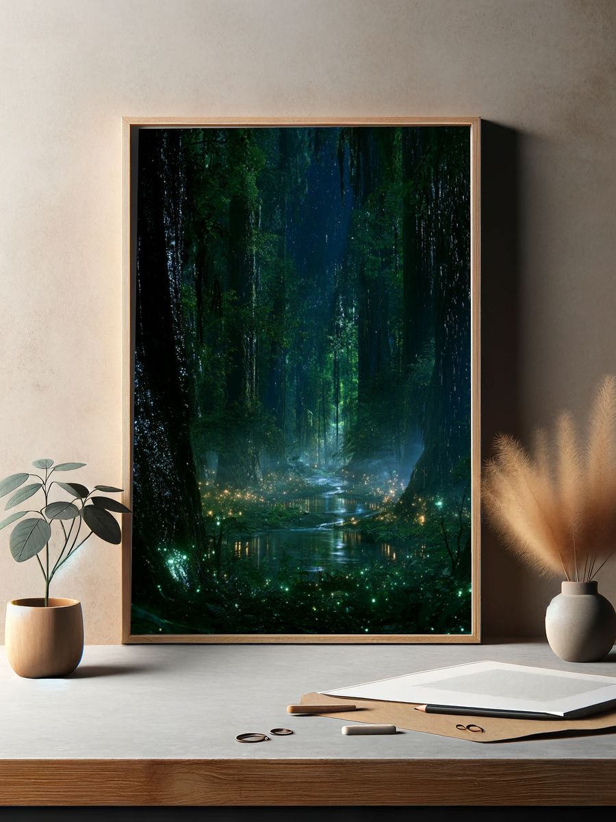 Enchanted Forest Glow Poster. — room view 2
