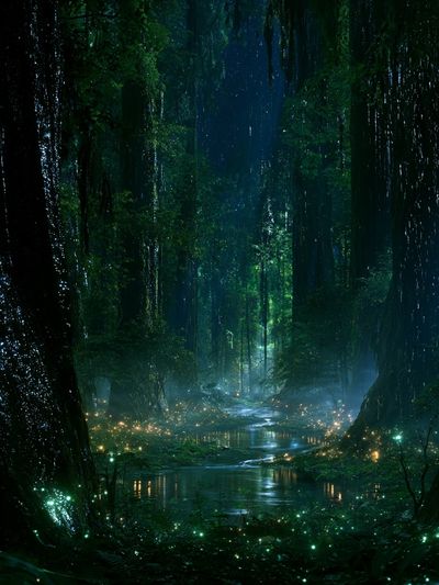 Enchanted Forest Glow Poster. poster
