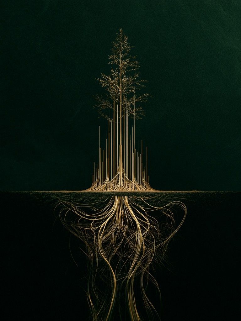 Surreal Tree Roots Print. poster — nature art