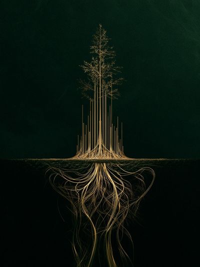 Surreal Tree Roots Print.