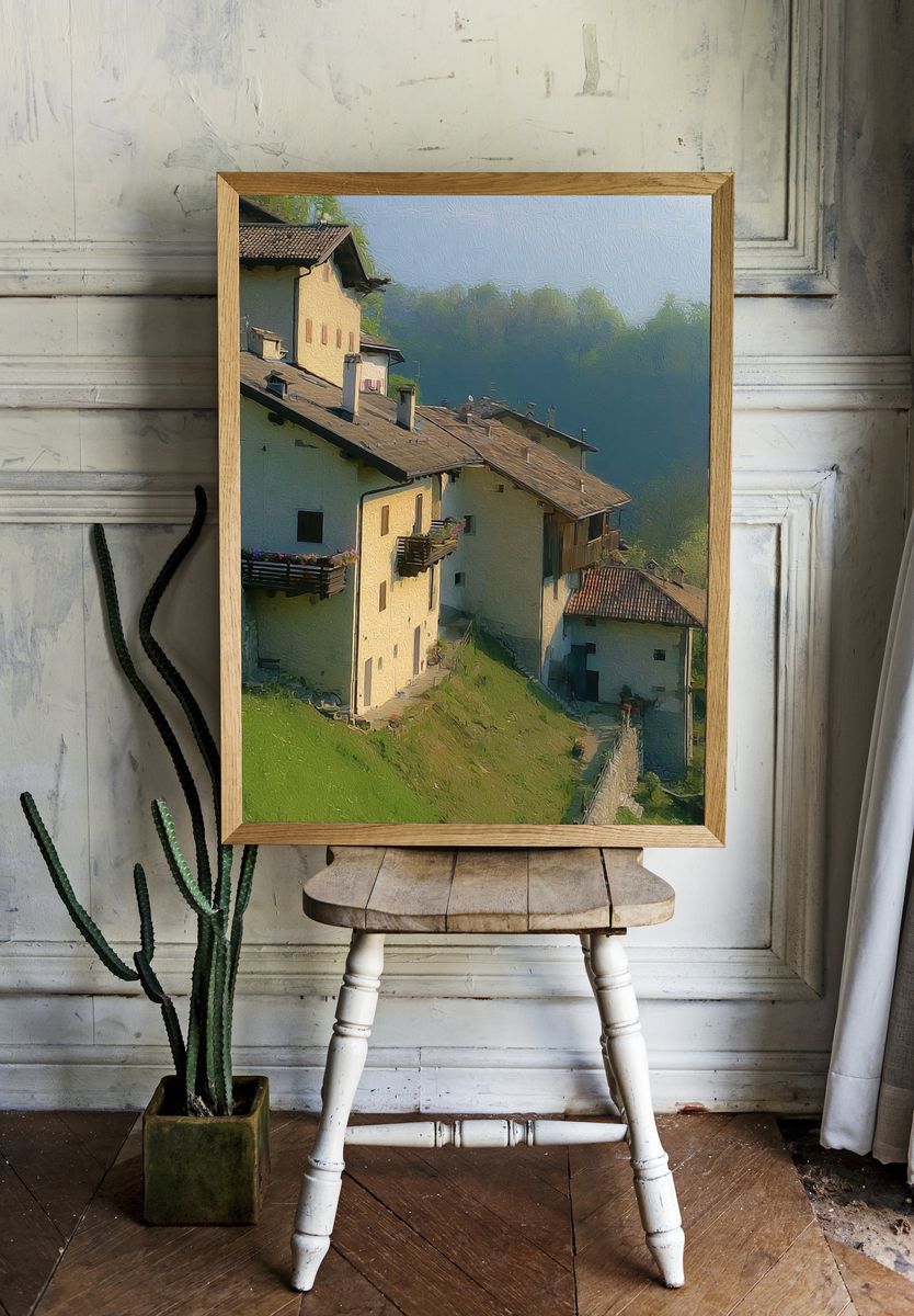 Alpine Village Hillside Poster. — room view 1