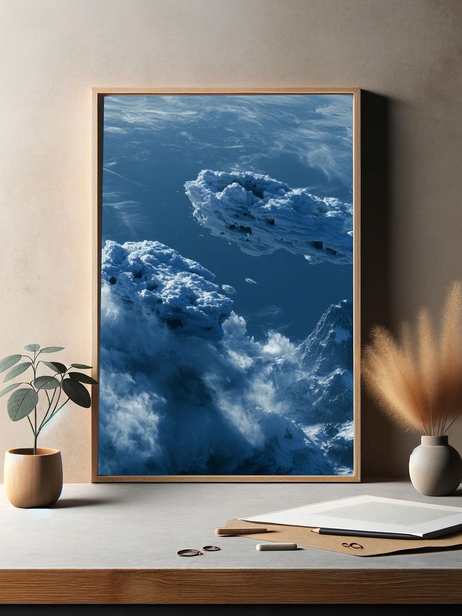 Frozen Mountain Clouds Poster. — room view 2
