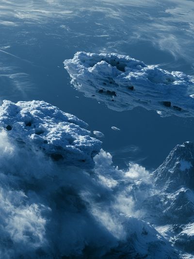 Frozen Mountain Clouds Poster. poster