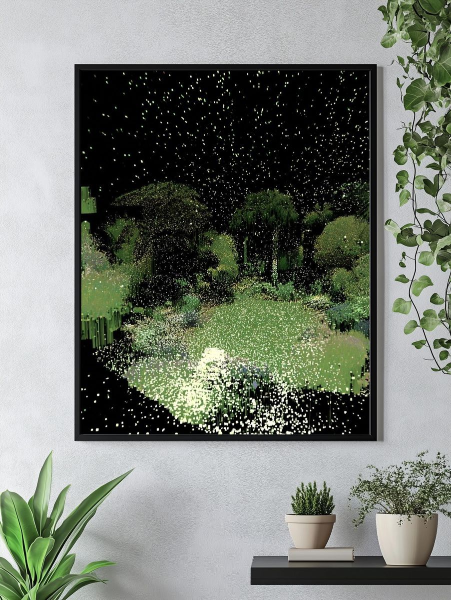 Dreamy Garden Nightscape Print. — room view 4