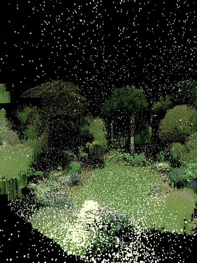 Dreamy Garden Nightscape Print. poster