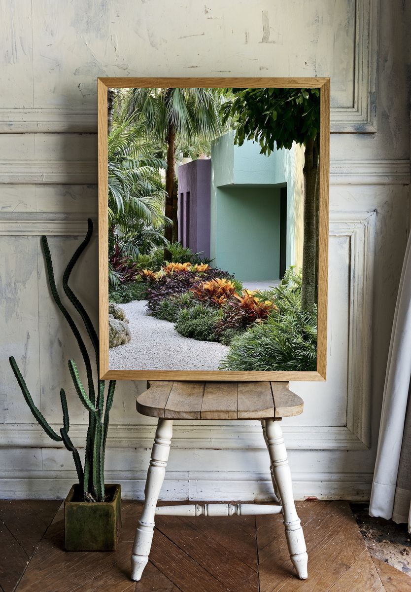 Tropical Garden Path Photography Poster. room preview