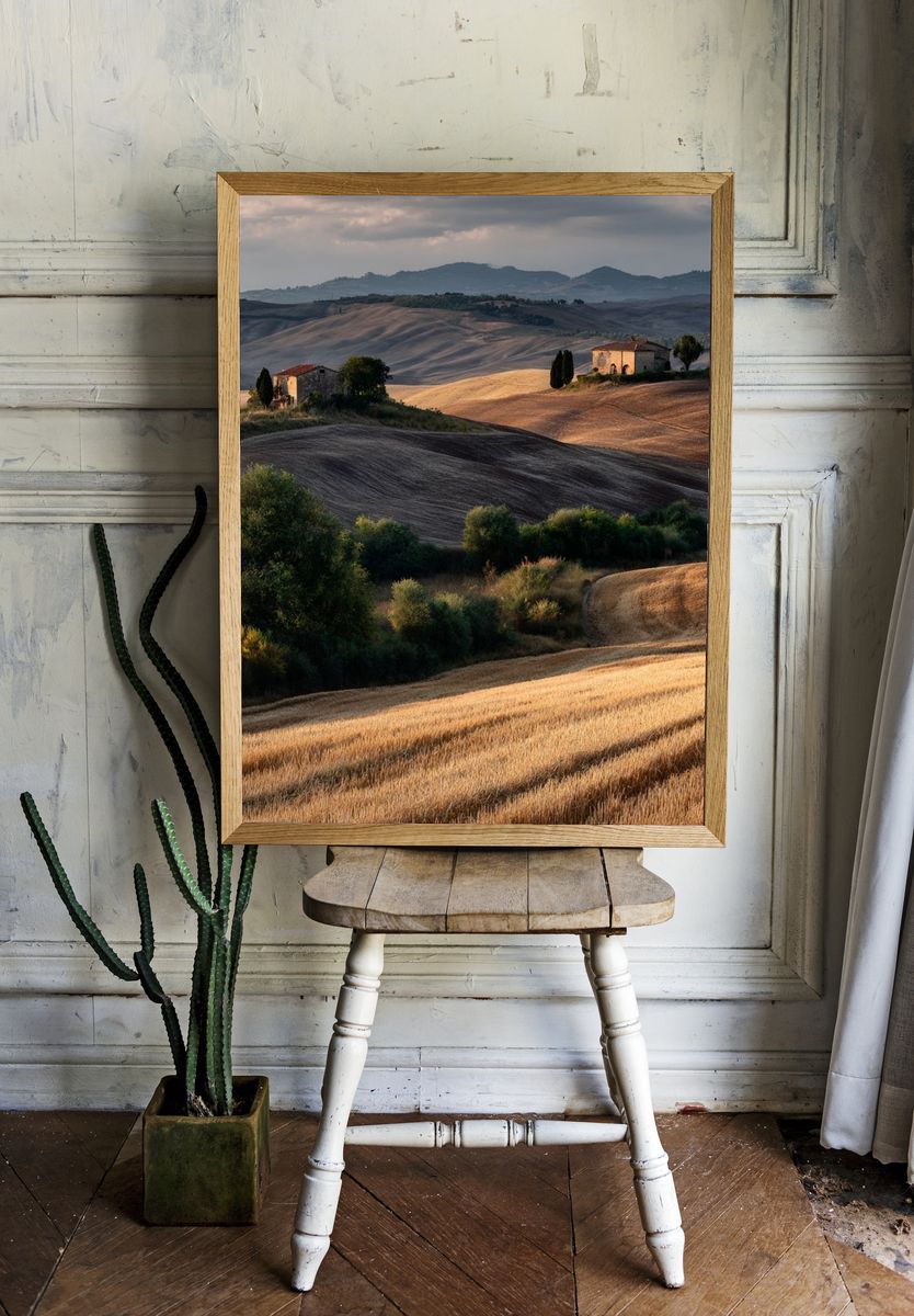 Tuscan Hills Landscape Poster. — room view 1