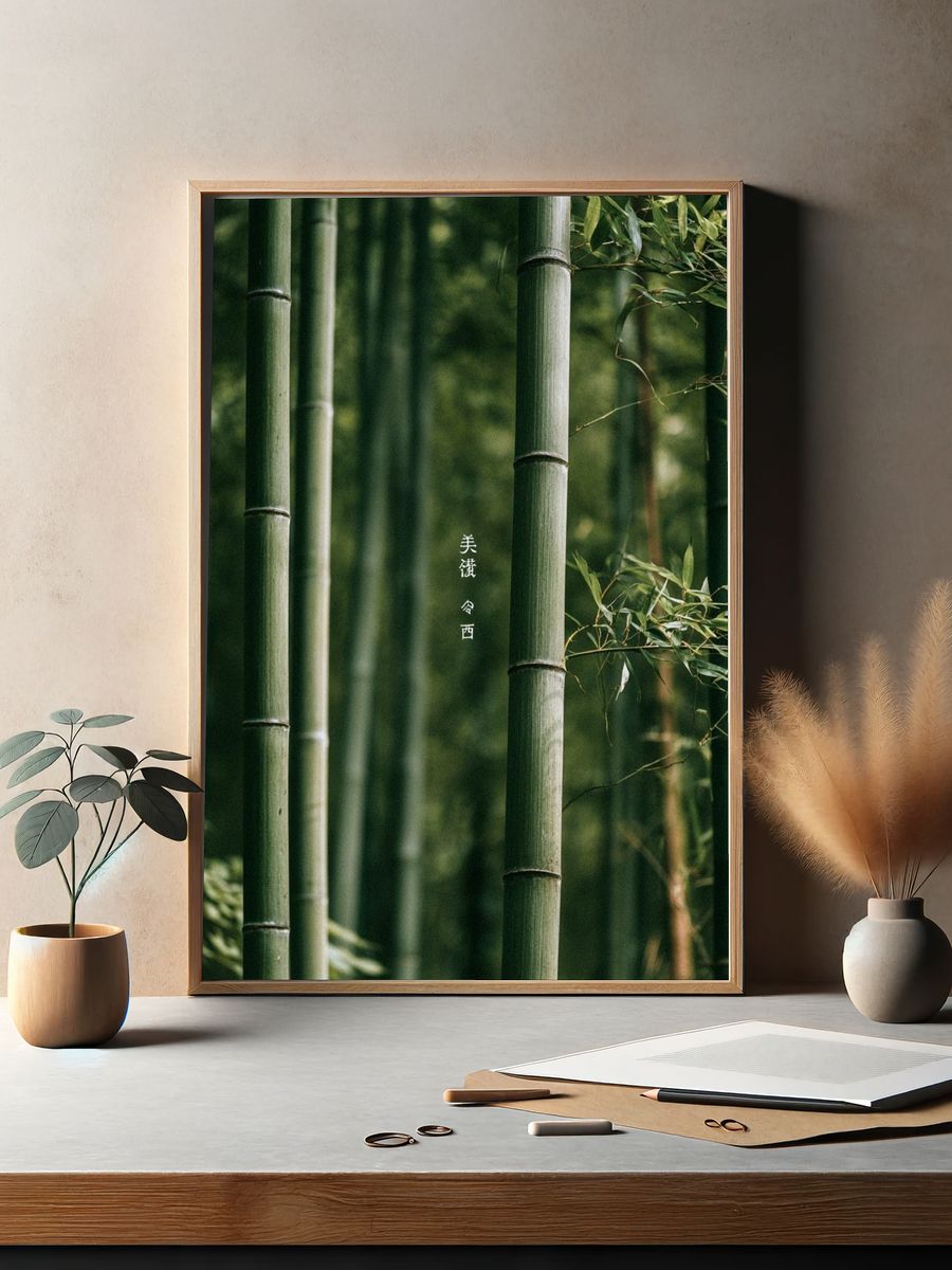 Bamboo Grove Serenity Print. — room view 2