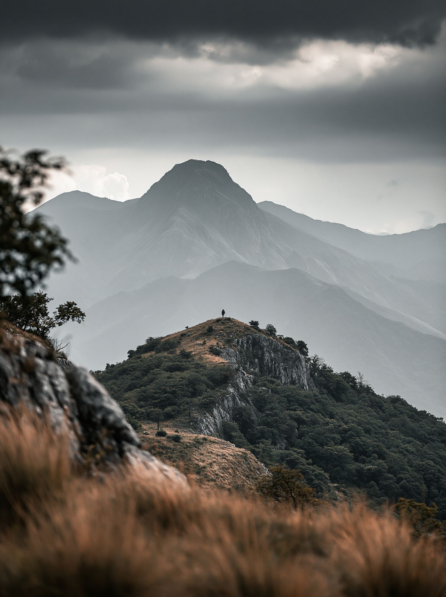 Misty Mountain Peak Photography Poster. poster detail