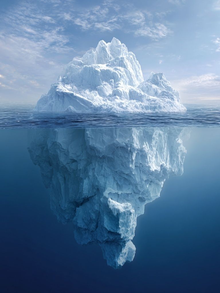 Majestic Iceberg Reflection — Nature Print. poster detail