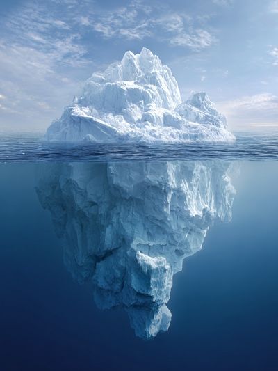 Majestic Iceberg Reflection — Nature Print. poster