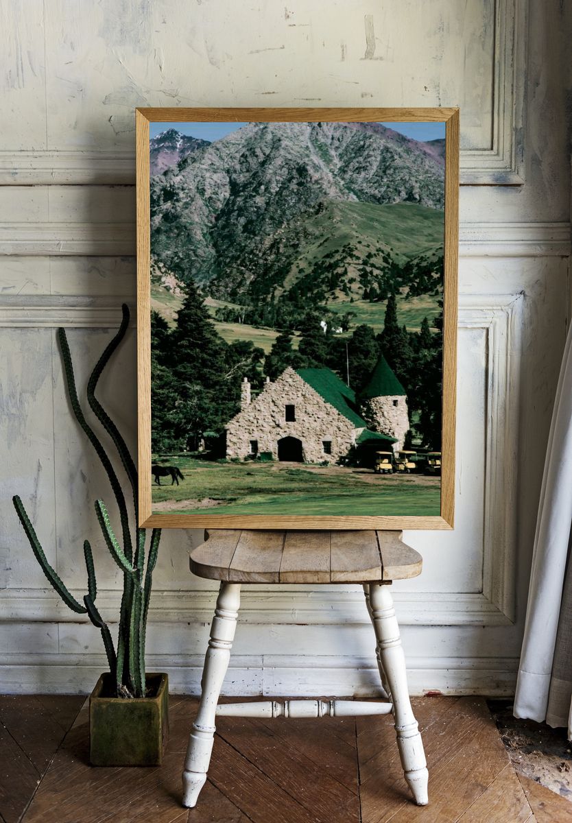 Mountain Lodge Landscape Poster. room preview