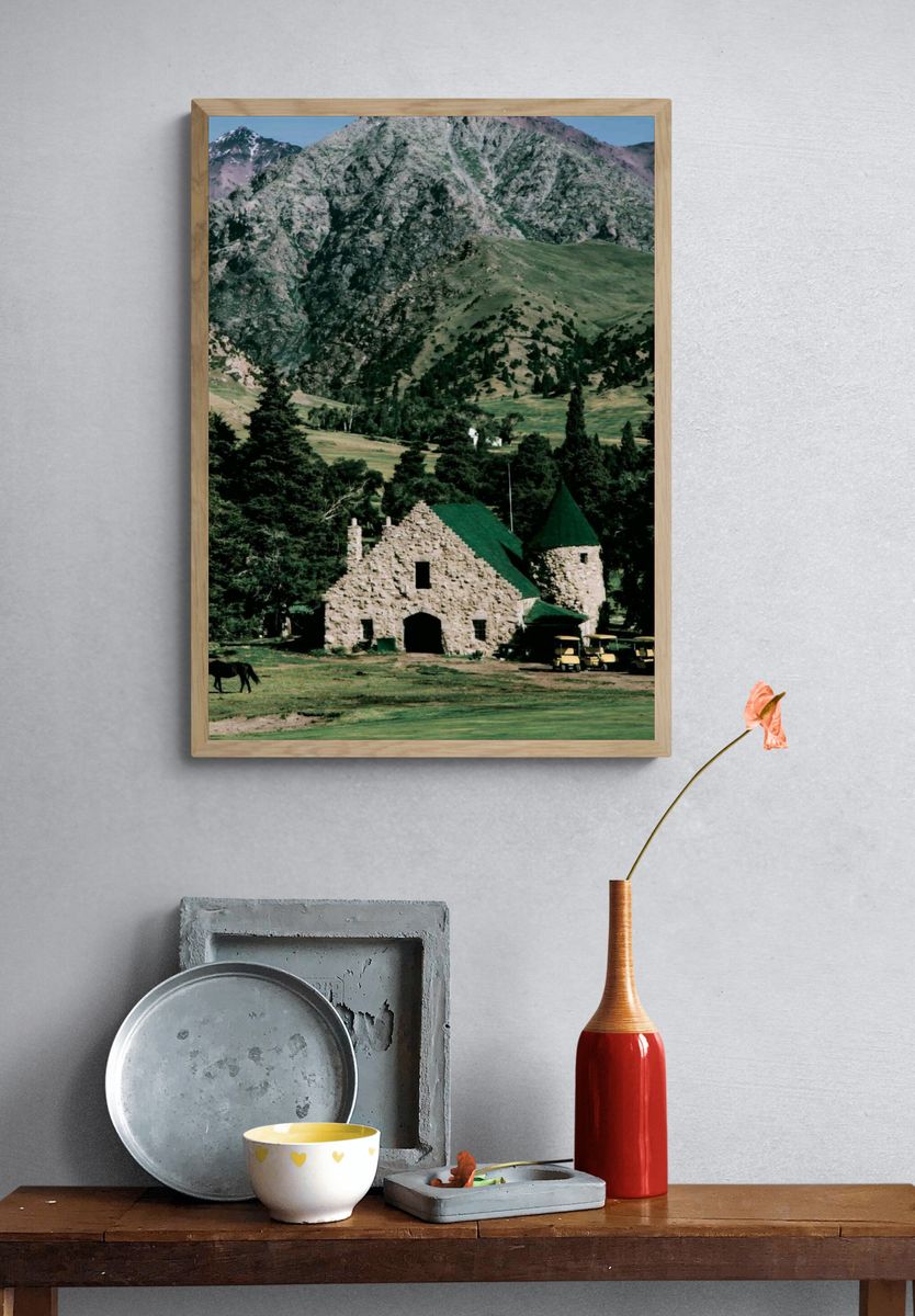 Mountain Lodge Landscape Poster. — room view 3