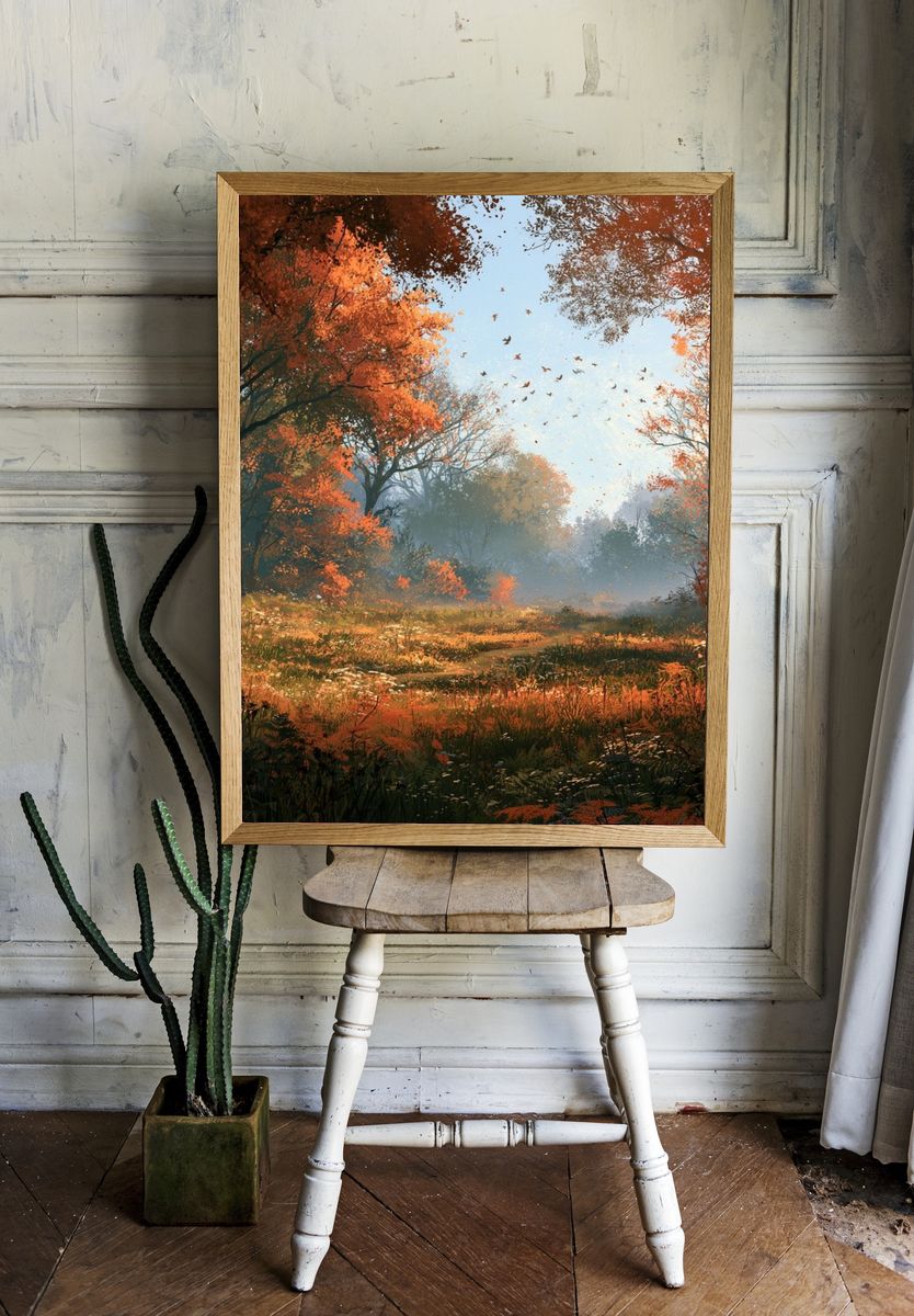 Autumn Forest Glow Poster. — room view 1