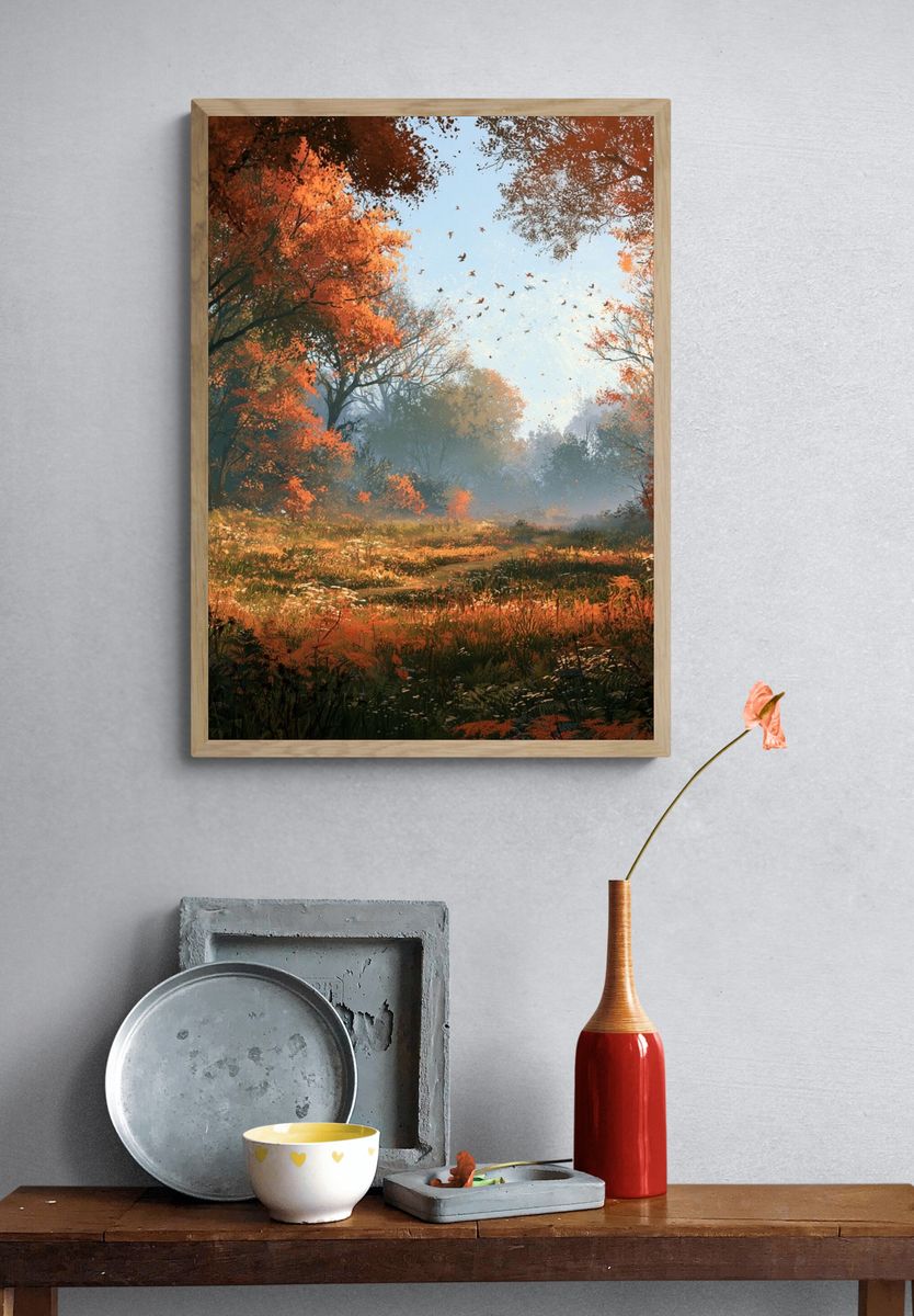 Autumn Forest Glow Poster. — room view 3