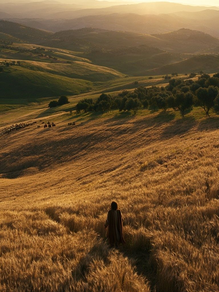 Golden Hills Landscape Poster. poster detail