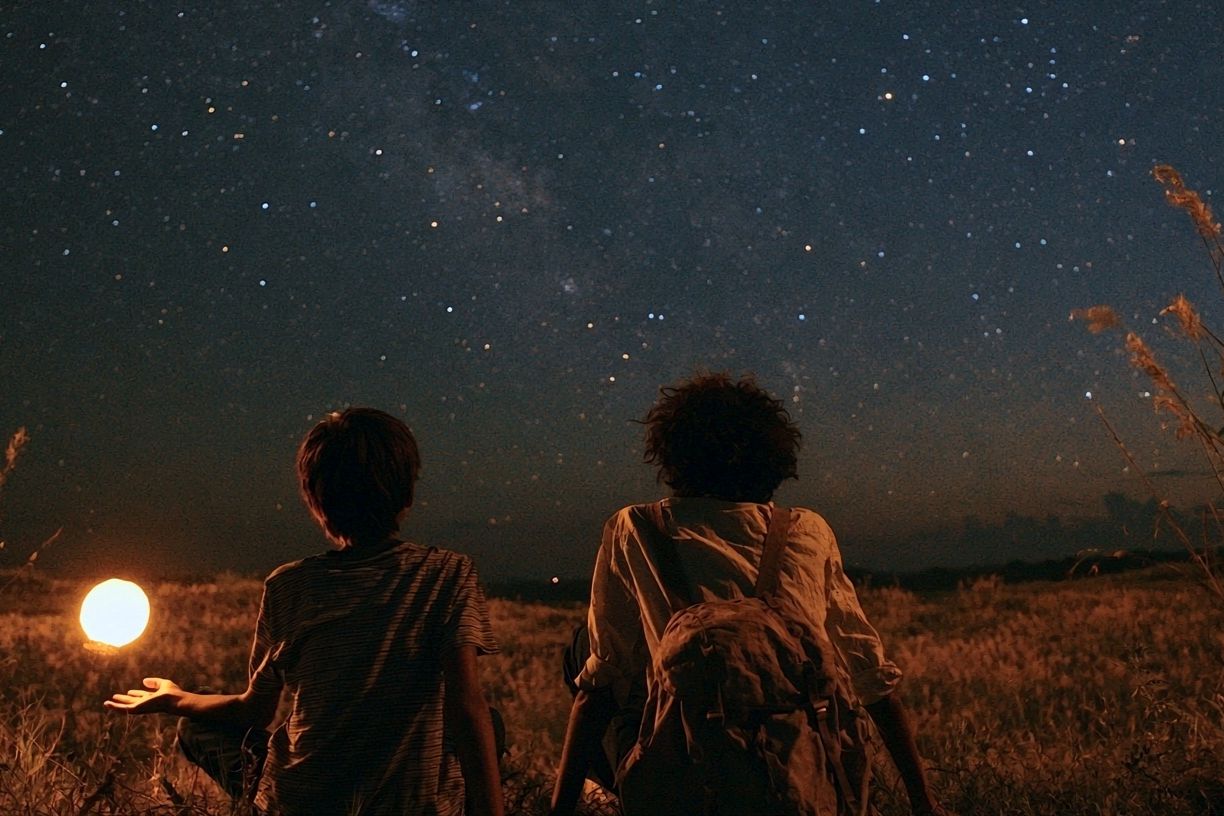 Stargazing Field Night Poster. poster detail