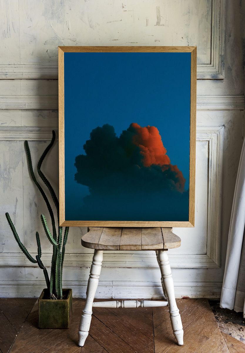 Sunlit Cloudscape Photography Poster. room preview