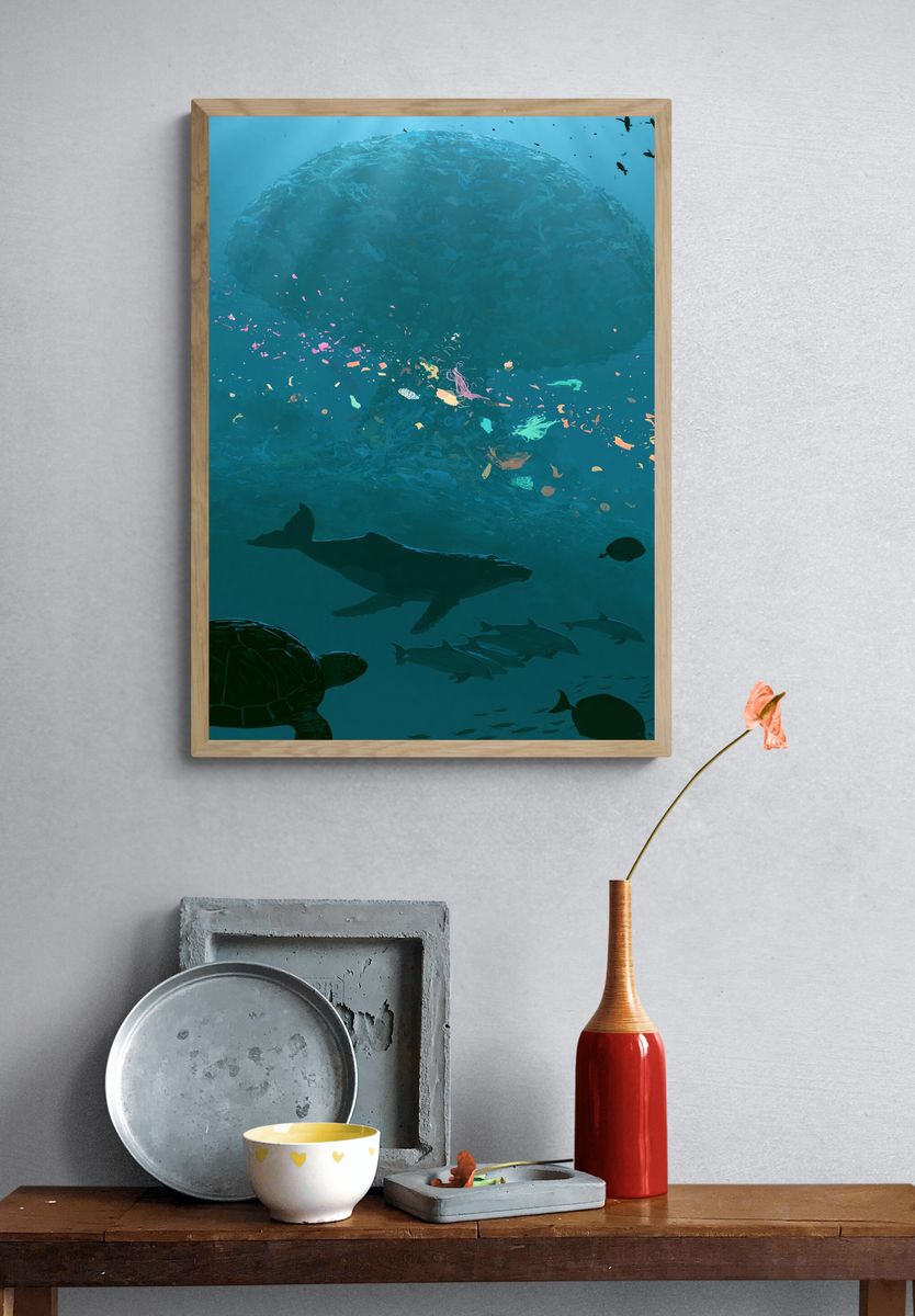 Underwater Marine Life Poster. — room view 3