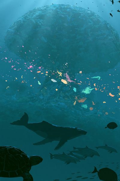 Underwater Marine Life Poster. poster