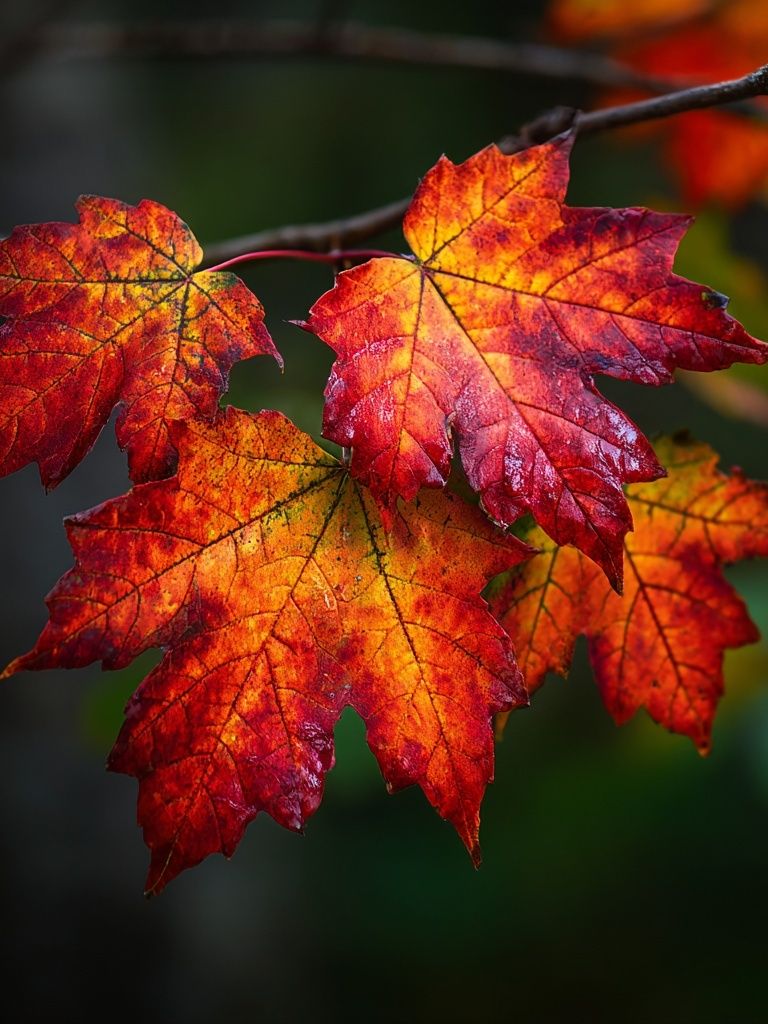 Autumn Maple Leaves Nature Print. poster detail