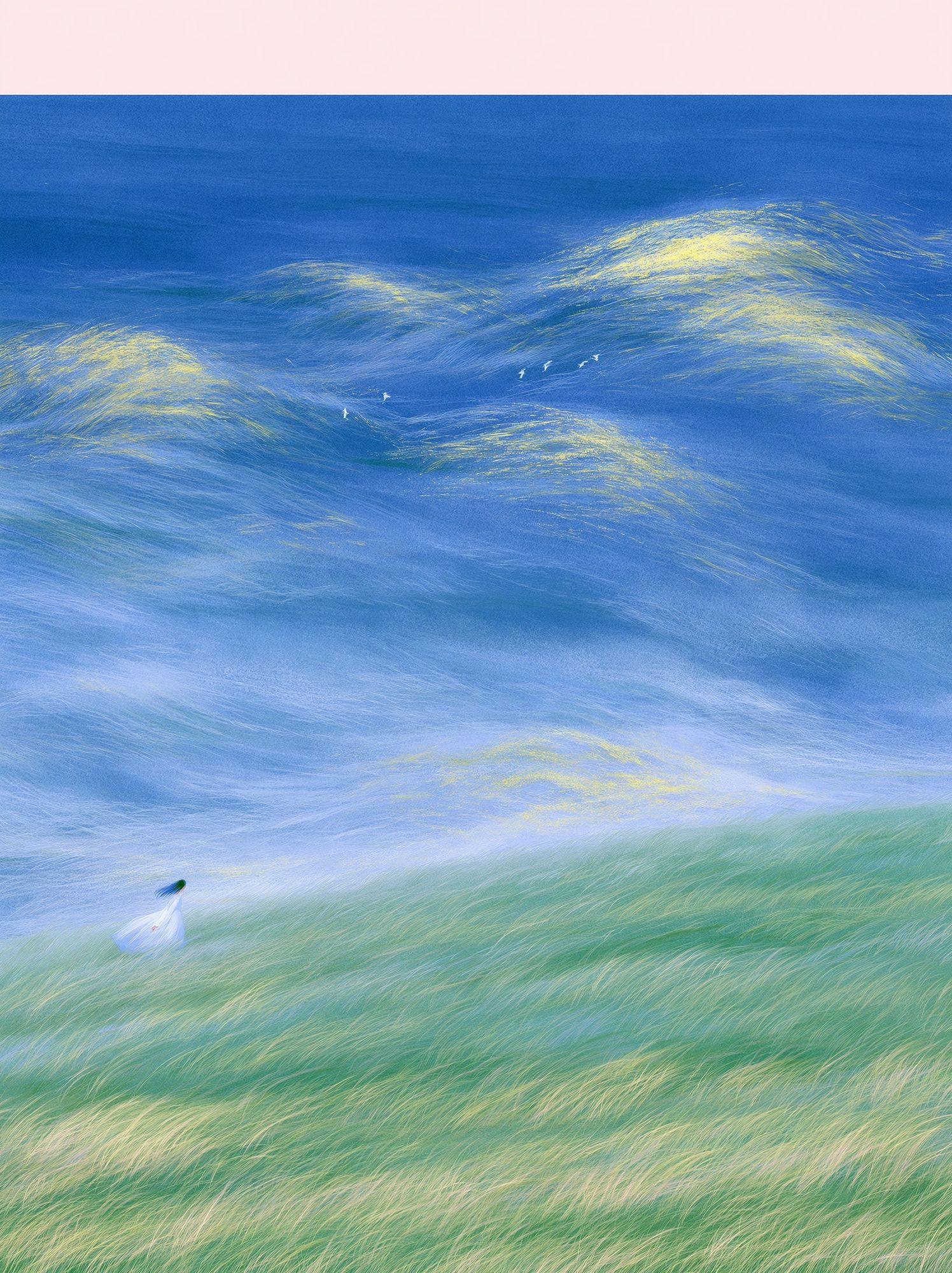 Dreamy Seascape Illustration Poster. poster — nature art