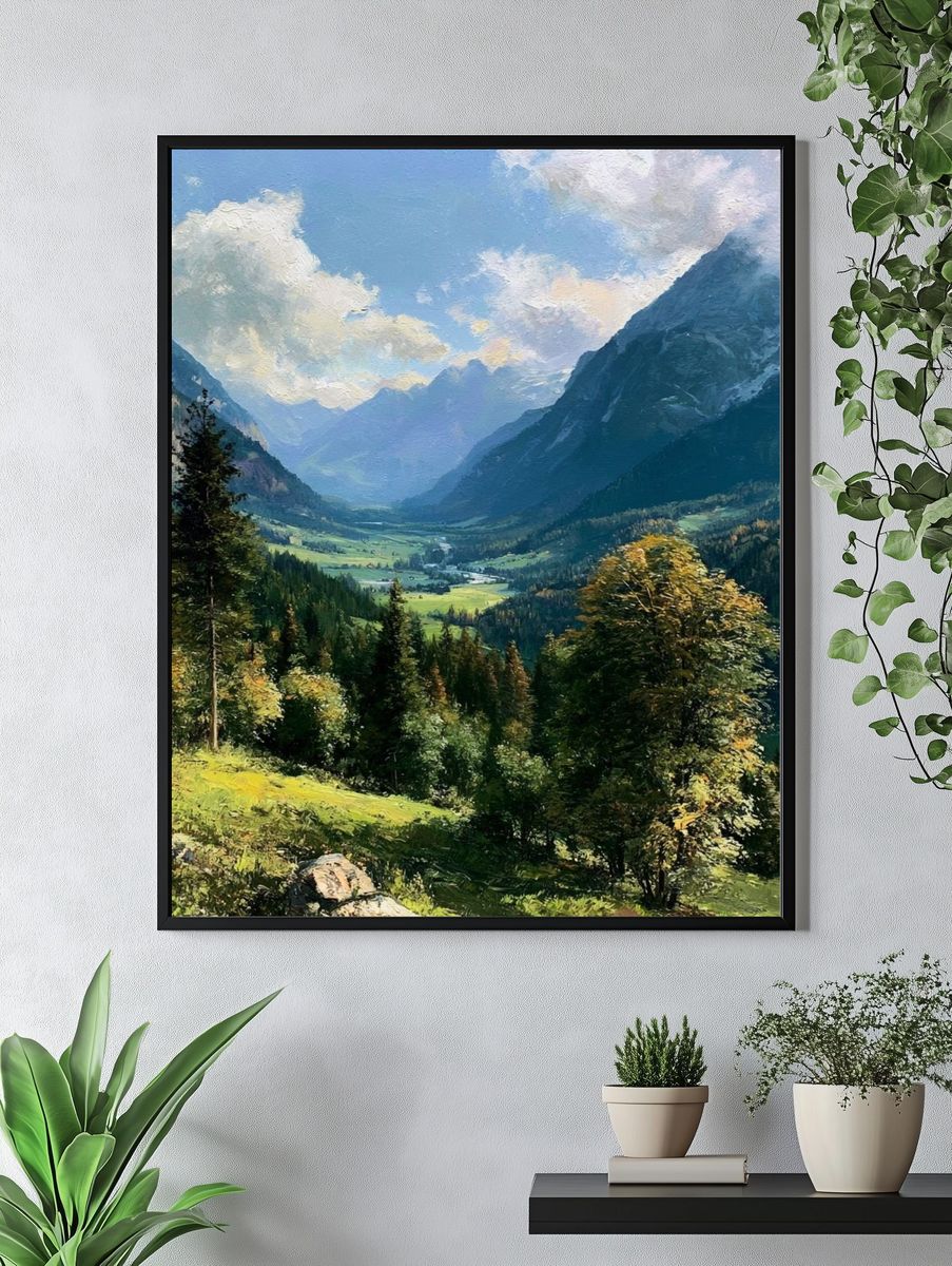Alpine Valley Landscape Print. — room view 4