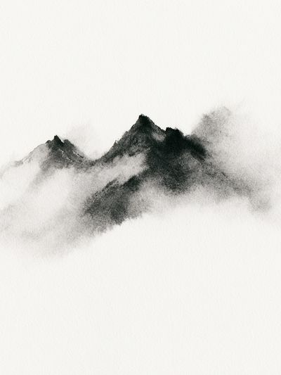Ink Mountain Mist Print. poster