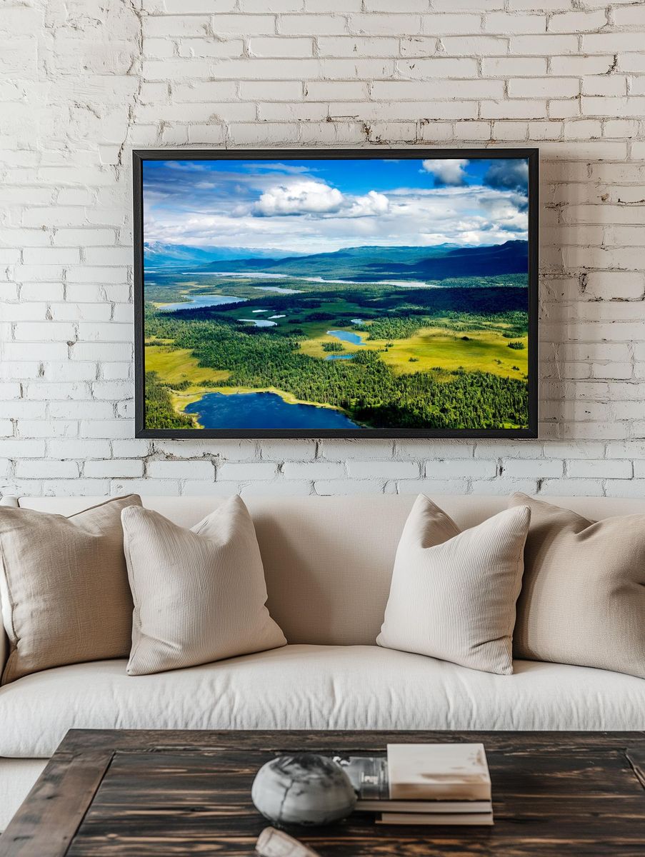 Lush Green Landscape — Nature Poster. — room view 1