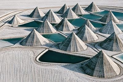 Salt Pyramids Landscape Print. poster