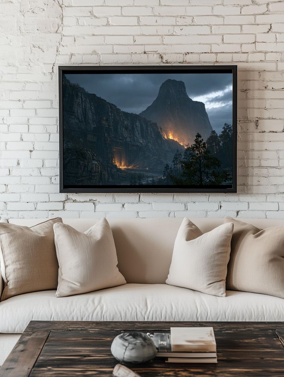 Volcanic Mountain Landscape Poster. — room view 1