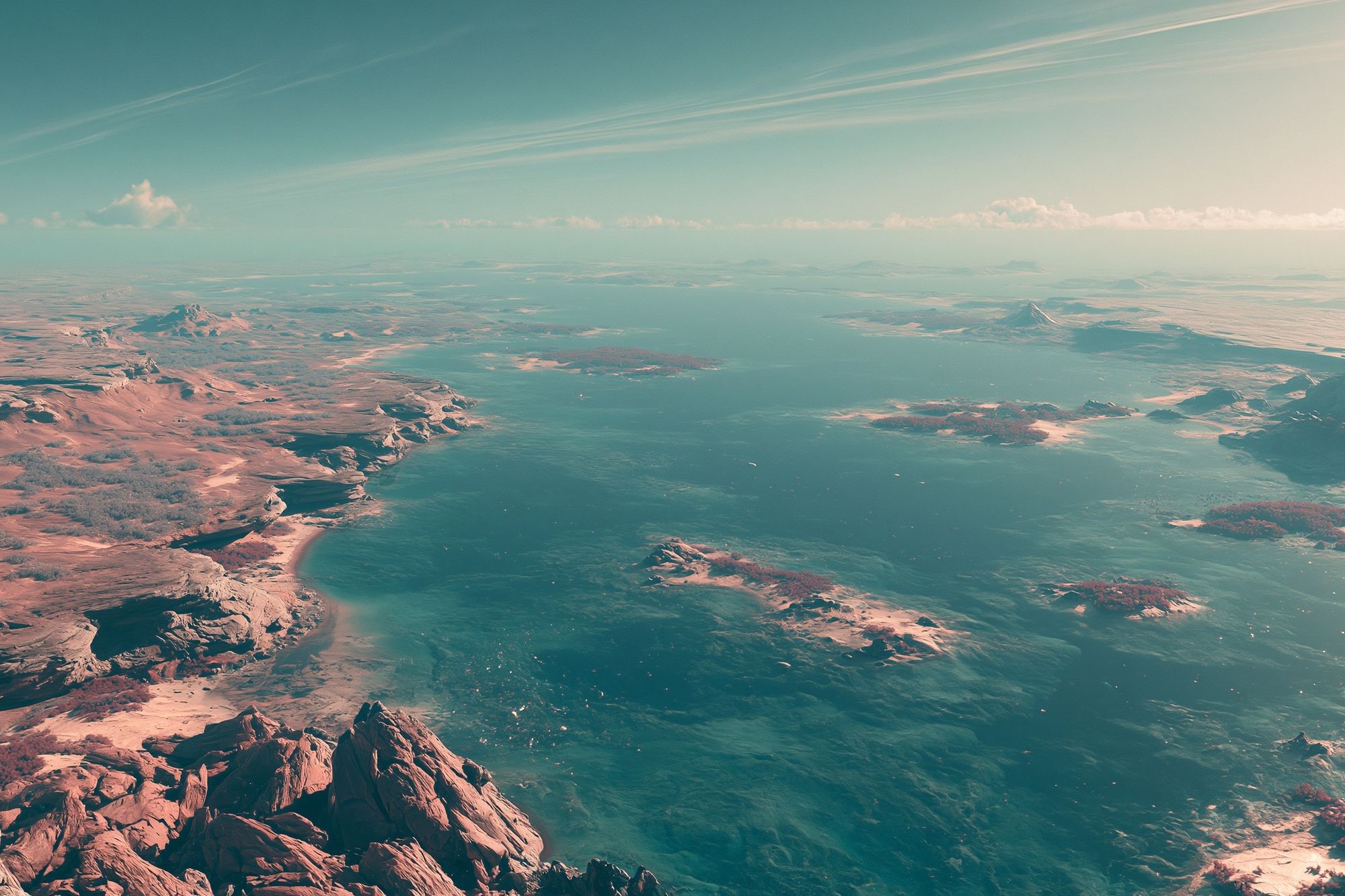 Dreamy Coastal Landscape Print. poster — nature art