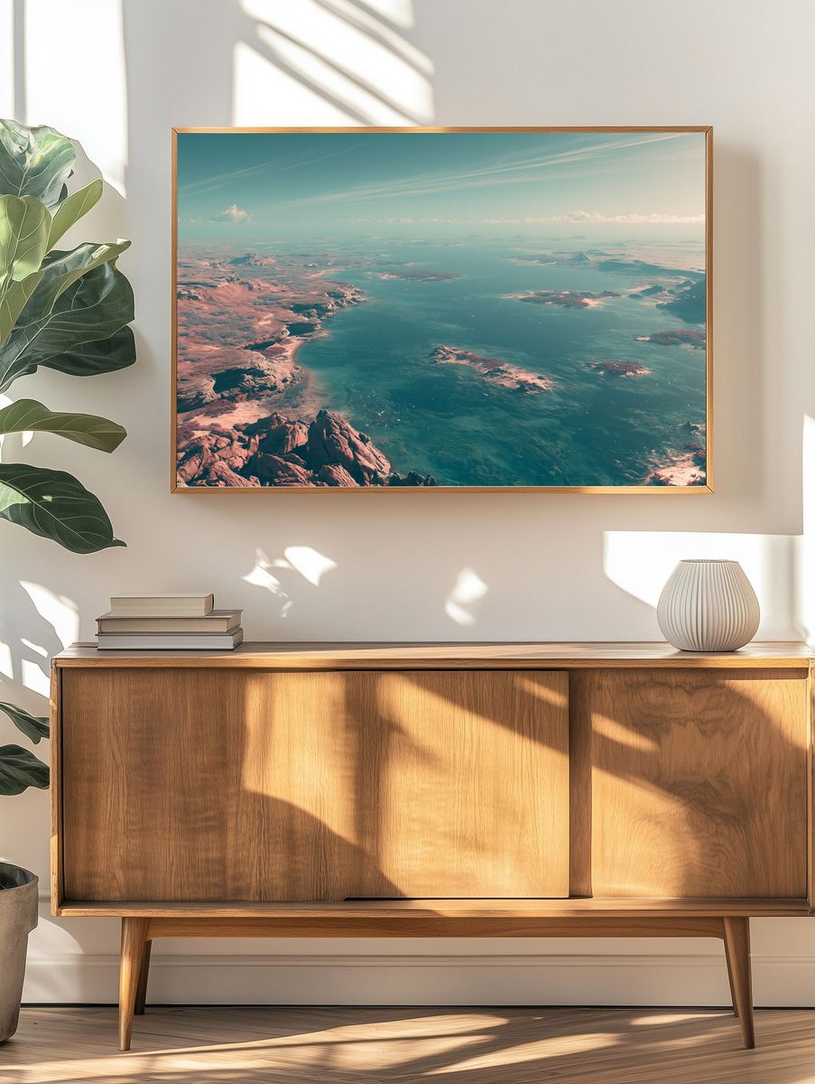 Dreamy Coastal Landscape Print. — room view 3