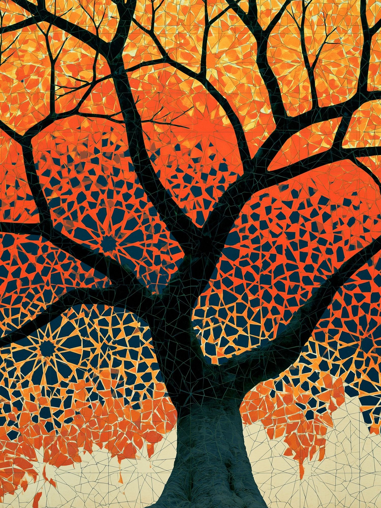Autumn Tree Mosaic Poster. poster — nature art