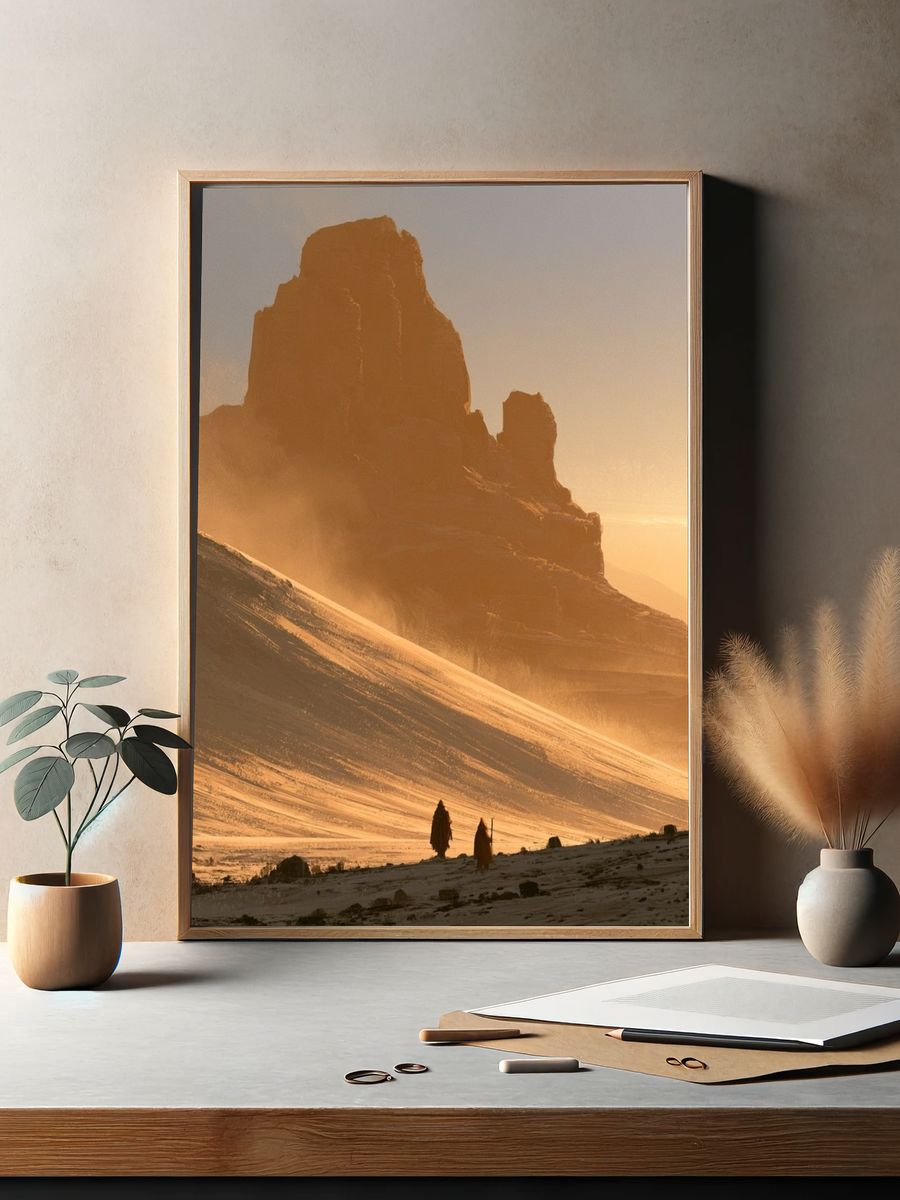 Desert Dunes at Sunset Poster. — room view 2