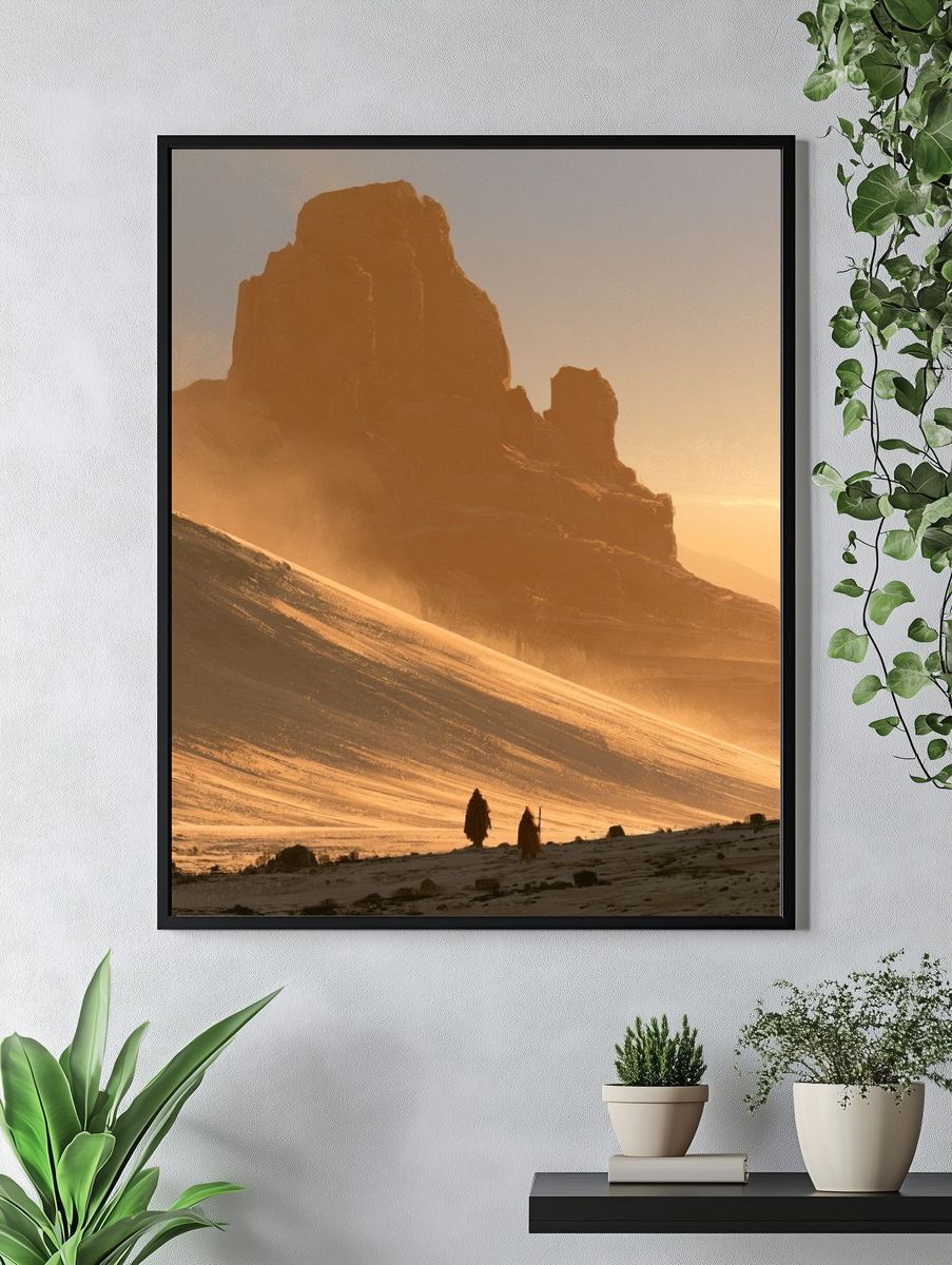 Desert Dunes at Sunset Poster. — room view 4