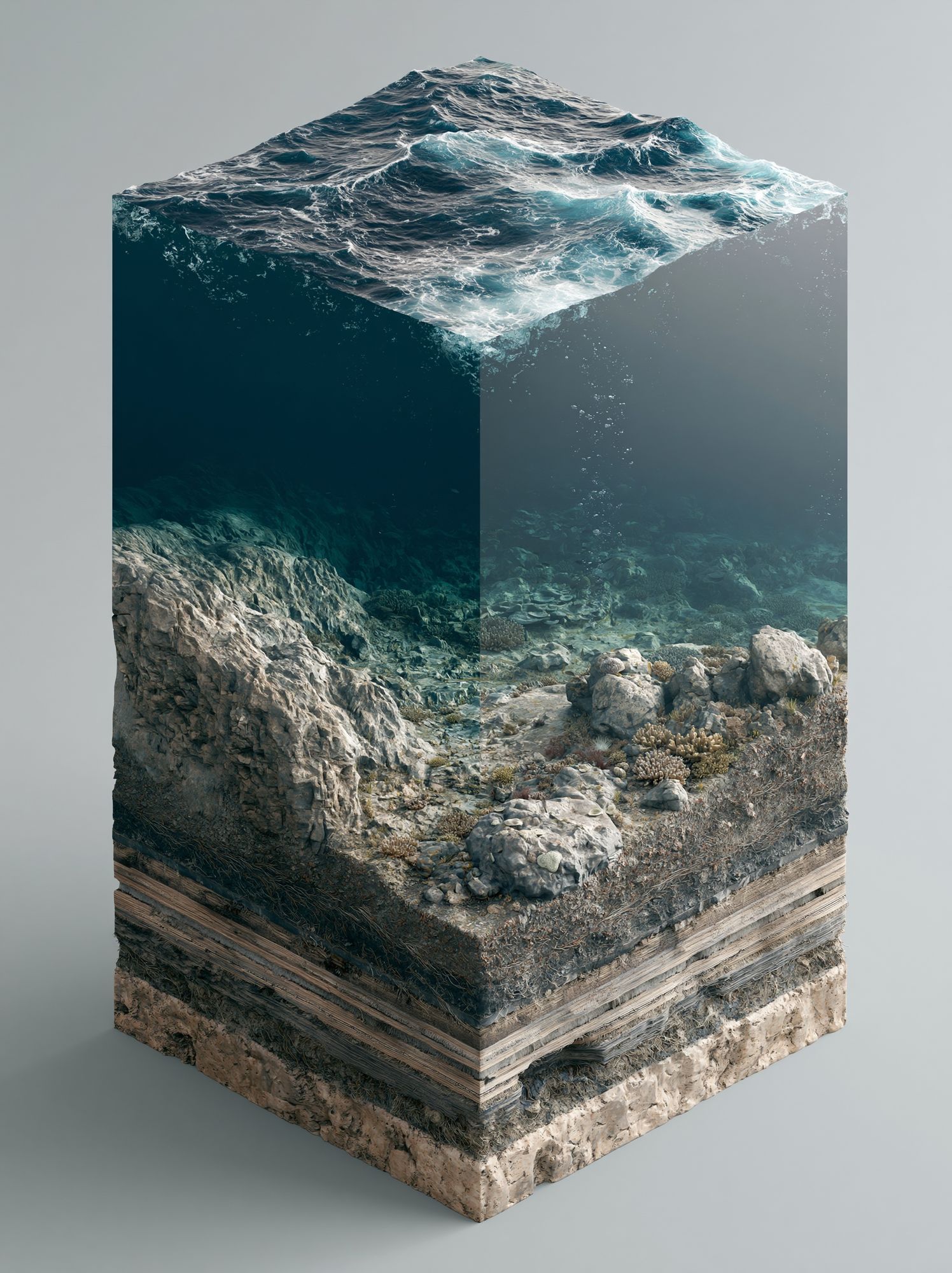Ocean Reef Cross-Section Print. poster detail