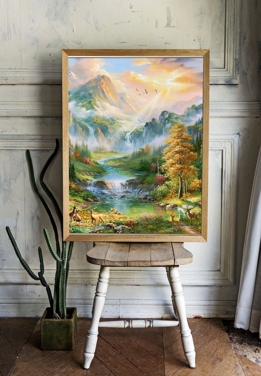 Enchanted Mountain Valley Poster. — room view 1