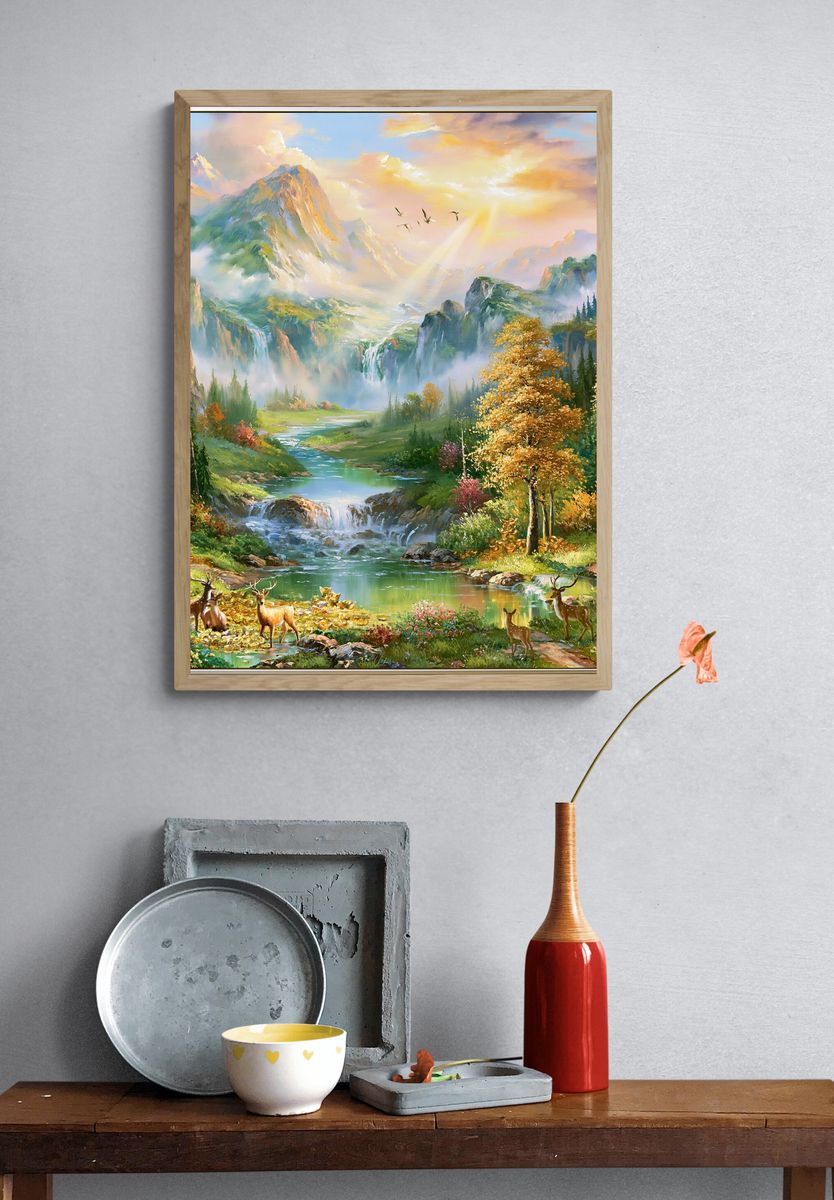 Enchanted Mountain Valley Poster. — room view 3