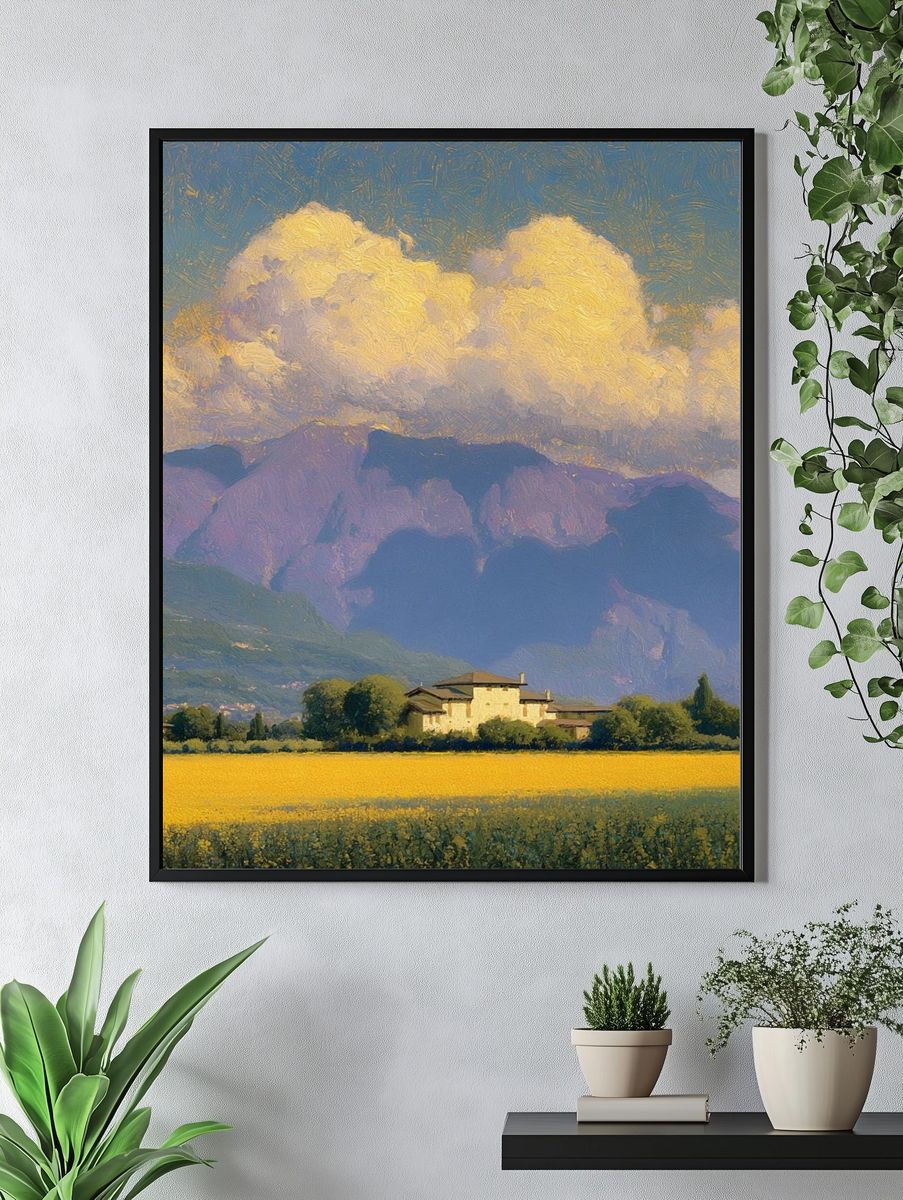 Tuscan Fields Landscape Print. — room view 4
