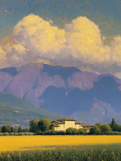 Tuscan Fields Landscape Print.