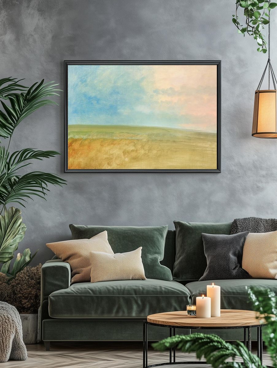 Landscape background (1846-1848) aesthetic painting. — room view 4