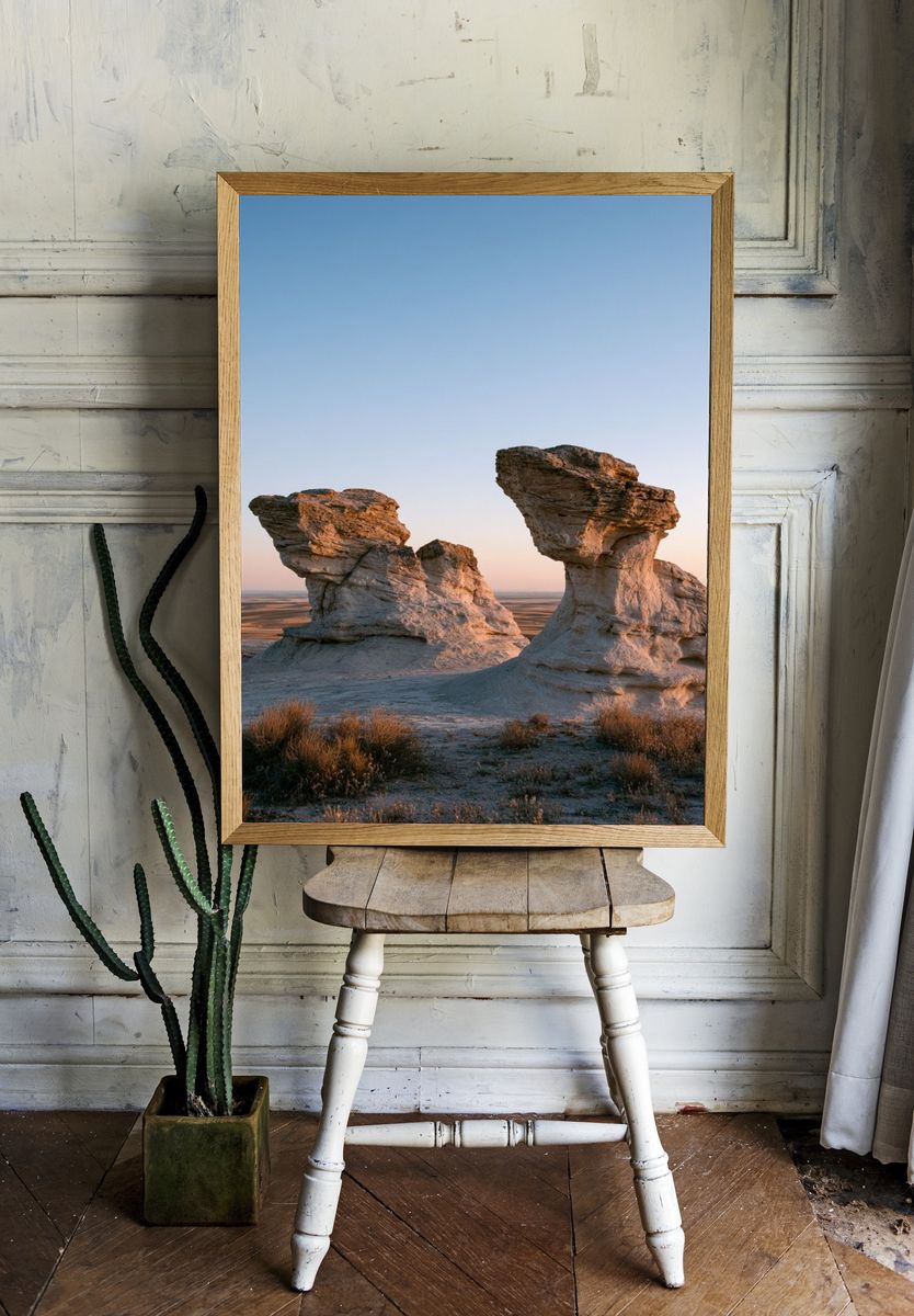 Desert Rock Formations Photography Poster. — room view 1