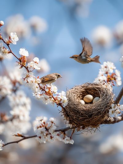 Spring Birds Nest Photography Poster. poster