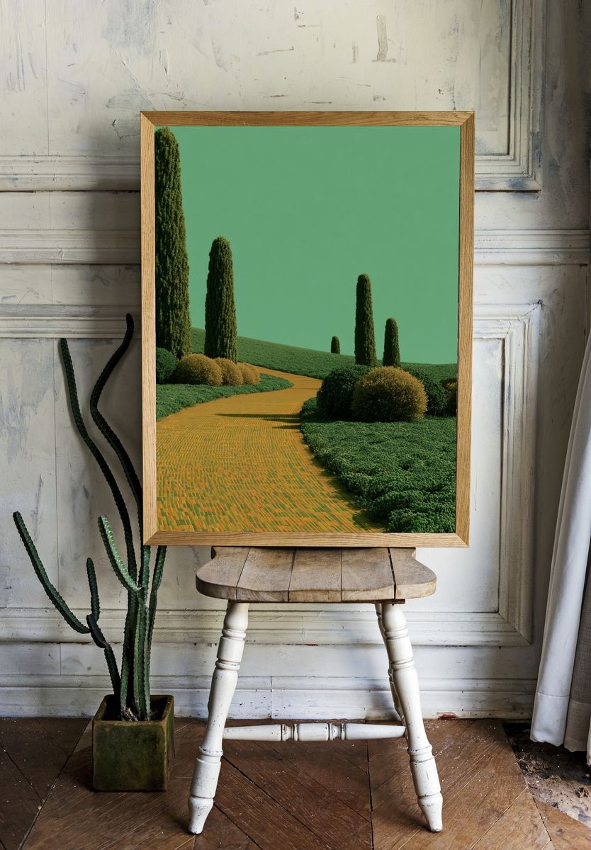 Cypress Garden Path Poster. — room view 1
