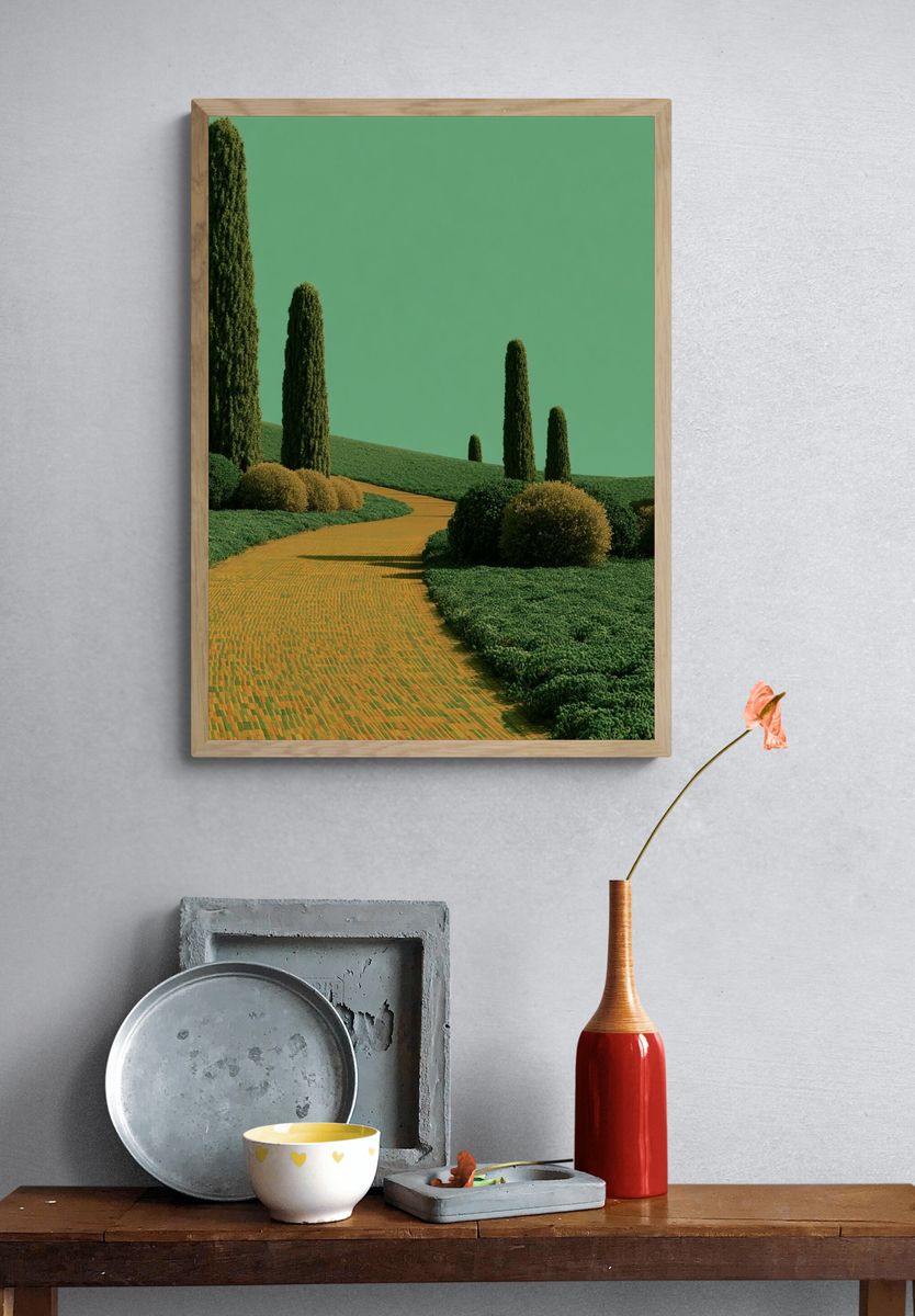 Cypress Garden Path Poster. — room view 3