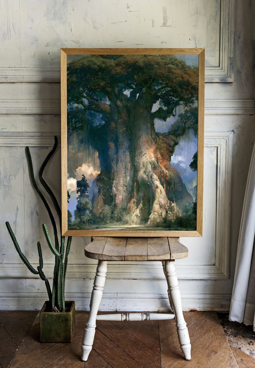 Ancient Tree Landscape Print. — room view 1