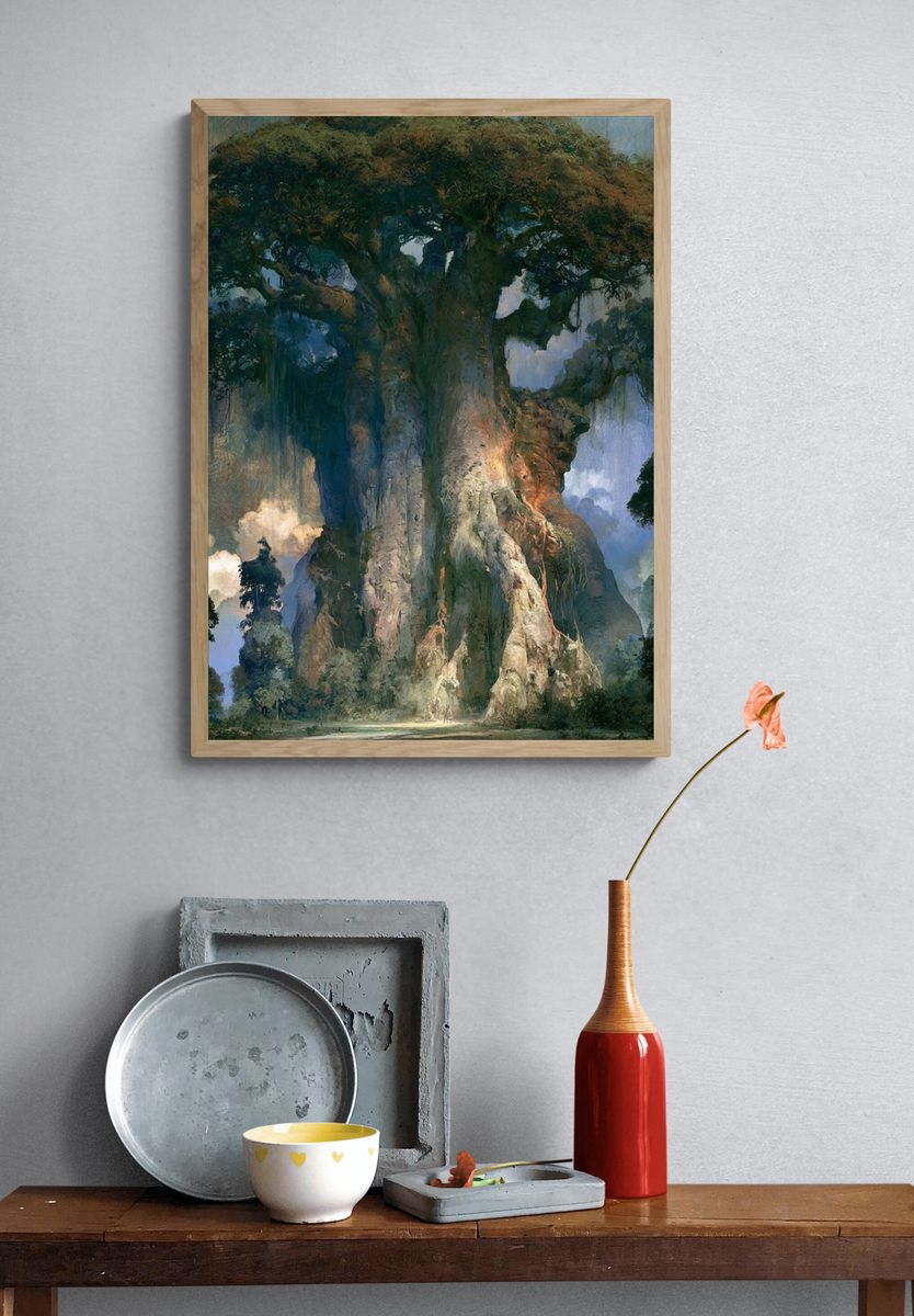 Ancient Tree Landscape Print. — room view 3